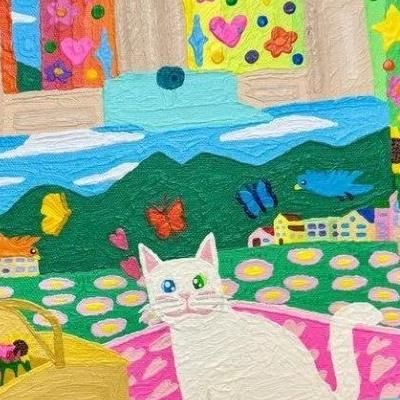중증 자폐성 아들이 그린 고양이 그림