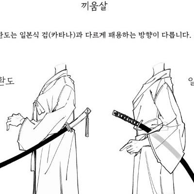 칼을 허리에 착용하는 방법이 왜와 달랐던 한국.jpg