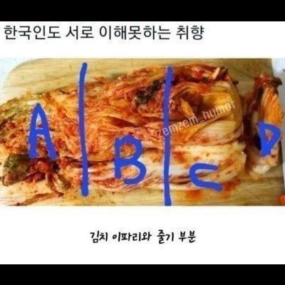한국인도 서로 이해못하는 취향